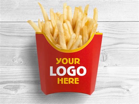 french fries packaging mockup  psd  psd