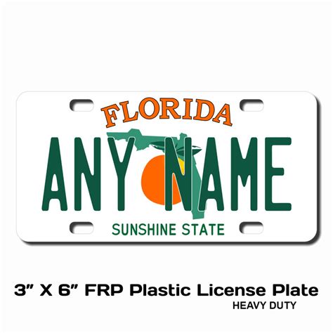 Personalized Florida Novelty License Plates 5 Sizes For Toy Etsy