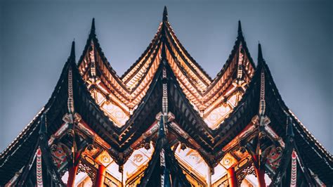 Download Wallpaper 1366x768 Pagoda Temple Architecture Building