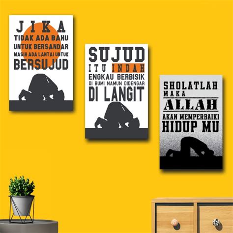 Jual Hiasan Dinding Quotes Islami Poster Kayu Pajangan Ruangan Rumah Walldecor Kata Kata