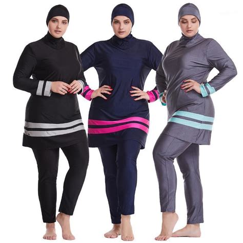 Swim Wear 2021 Muslim Swimwear Islamic Full Cover Modesty Plus Size