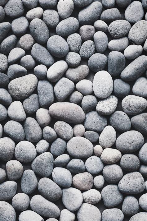 Gray Pebbles Texture Natural Stones Background Zen Summer Beach