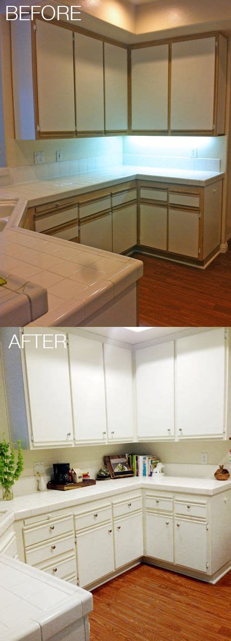 Kitchens can grow old fast. Easy and Affordable Kitchen Makeover - Update 80s laminate ...