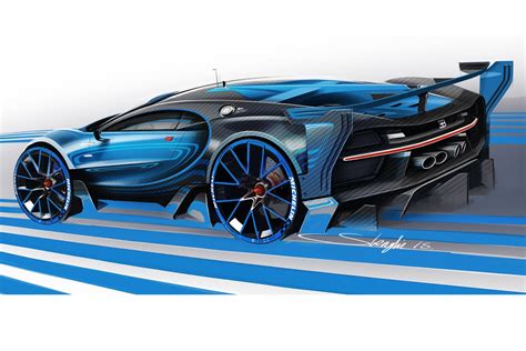 Bugatti Vision Granturismo Official Press Sketch By Stephane Lenglin