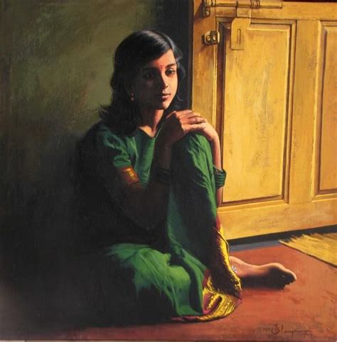 Movement Diferent Painting By S Elayaraja Artmajeur Indian Women Painting Beautiful Oil