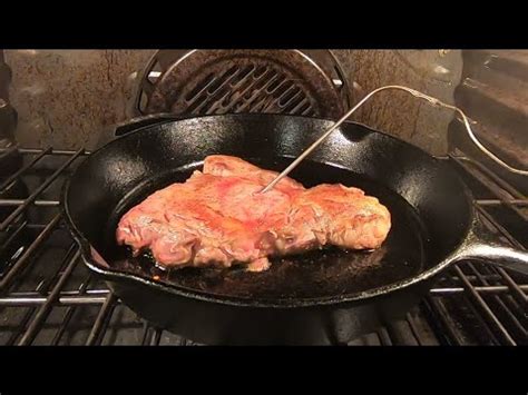 Cooking in a skillet takes longer if the pan isn't covered. Rib Eye Steak in a Cast Iron Skillet, How to Cook, Lodge ...