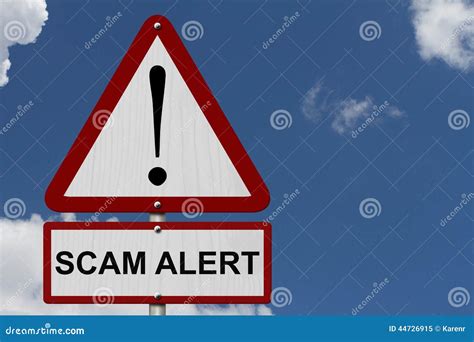 Scam Alert Caution Sign Stock Image Image Of Icon Exclamation 44726915
