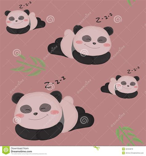 Sleepy Little Panda Stock Illustration Illustration Of Animal 32434879