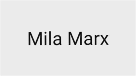 Mila Marx Telegraph