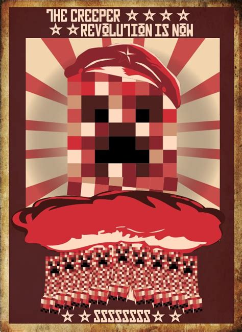 Minecraft Propaganda By Coberfox Propaganda Creeper Minecraft Propaganda Posters