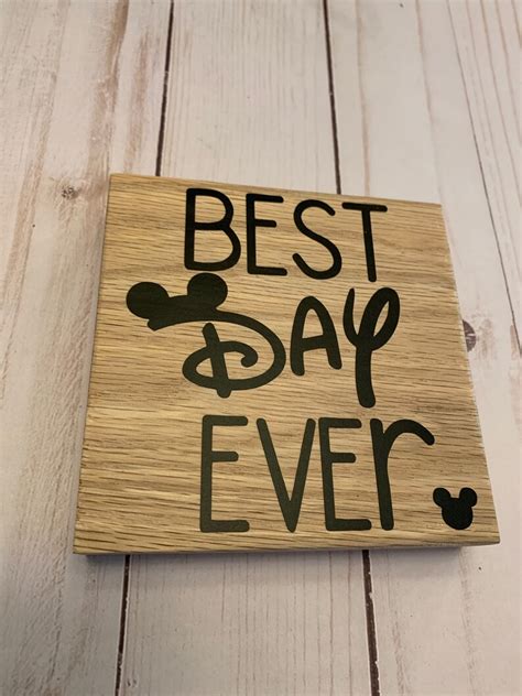 Best Day Ever Wooden Disney Signs Disney Home Decor Etsy