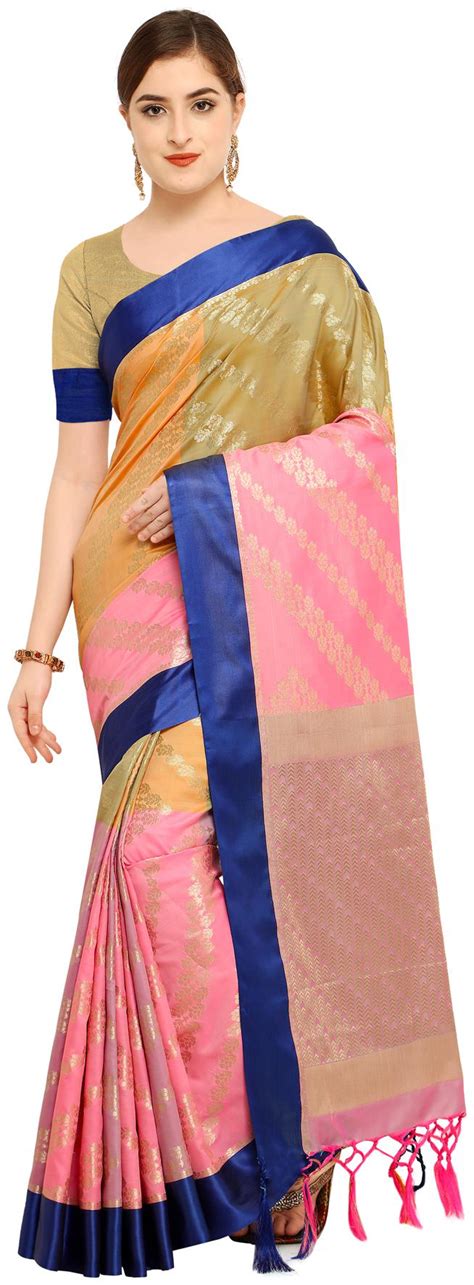 Buy Varkala Silk Sarees Banarasi Silk Traditional Saree With Blouse At 73 Off Paytm Mall