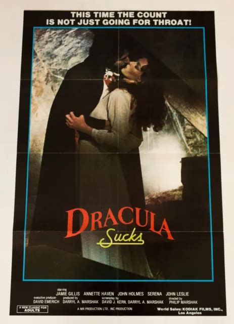 Dracula Sucks Us One Sheet Annette Haven Kay Parker Bram Stoker