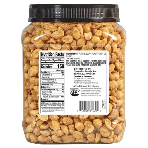 Hoodys Honey Roasted Peanuts 40 Oz Costco Food Database