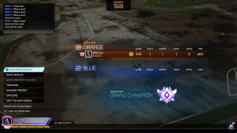 Rocket League Ranked 2s Grand Champion 2v2 Promotion Game To Gc