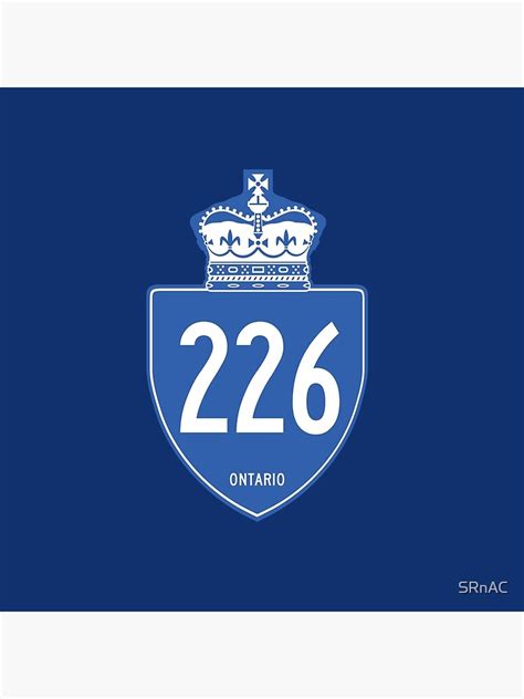 Ontario Provincial Highway 226 Area Code 226 Throw Pillow By Srnac