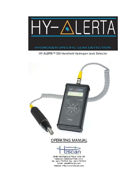 Hy Alerta 500 Handheld Manual Pdf Calibration Sensor