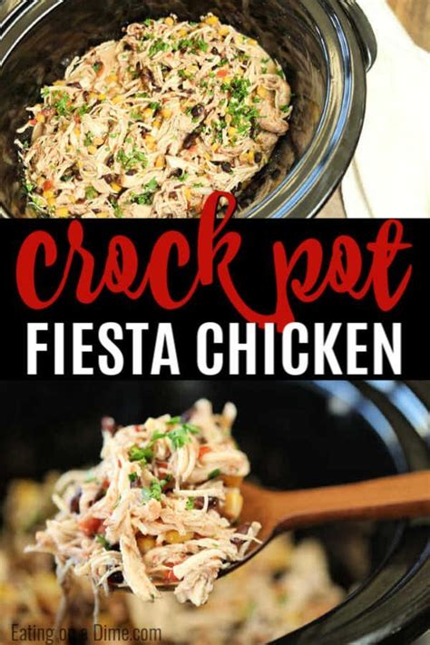 Crock Pot Fiesta Chicken Recipe Recipes Easy Chicken Recipes