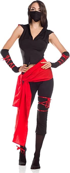 Webcajk Women Halloween Costumes Ninja Warrior Costume Fancy Dress