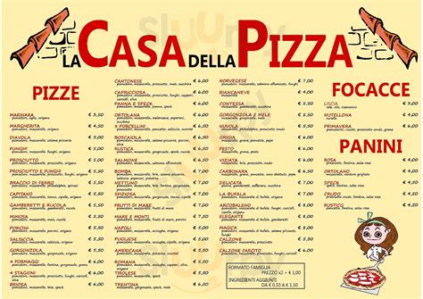 Menù La Casa Della Pizza Gallarate Specialità E Piatti Del Menu Completo