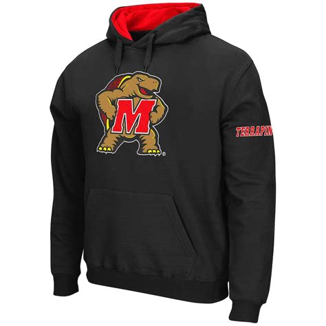 Mens Stadium Athletic Black Maryland Terrapins Big Logo Pullover Hoodie