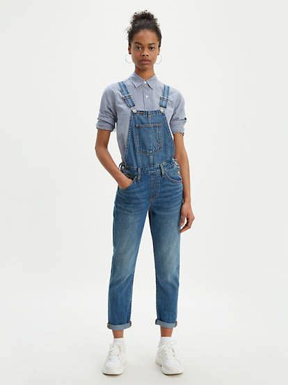 Original Overalls Medium Wash Overalls Denim Details Levi