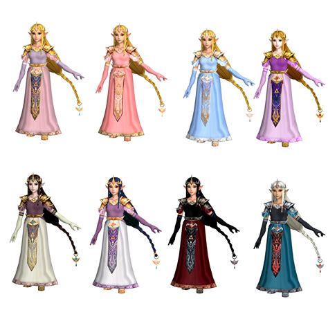 Hw Zelda Royal Outfit Custom Super Smash Bros Wii U