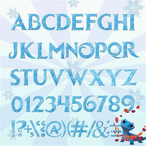Frozen Font Png Disney Frozen Alphabet Digital Download Disney Etsy