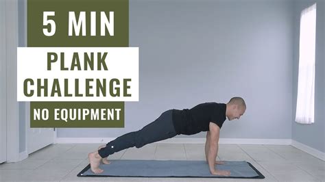 5 Minute Plank Challenge For Beginners At Home No Equipment Youtube