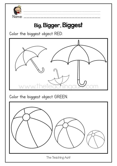 Big And Small Worksheet For Preschool Try This Sheet