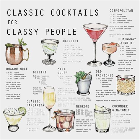 Classic Cocktails By Stine Nygard Alcohol Drink Recipes Drinks