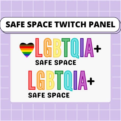 Lgbtqia Safe Space Twitch Panels Pride Twitch Panel Stream Etsy India