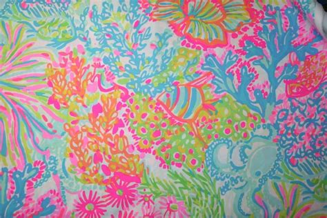 Lilly Pulitzer Lovers Coral Fabric Neon Colors By Welovelilly