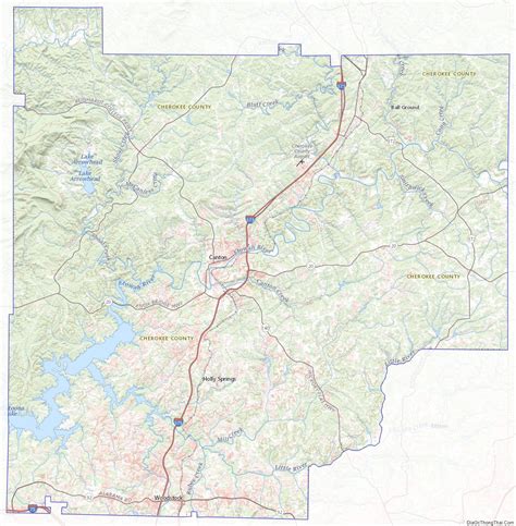 Map Of Cherokee County Georgia
