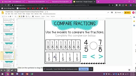 Comparing Fractions Using Fraction Strips Review Youtube