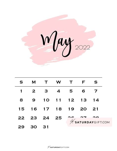 May Calendar Cute And Free Printable May 2022 Calendar Designs