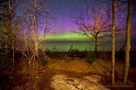 Northern Lights Over Lake Superior Near Marquette Photo By Flickr