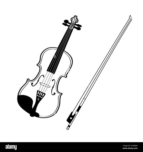 Music Violin Outline Hi Res Stock Photography And Images Alamy