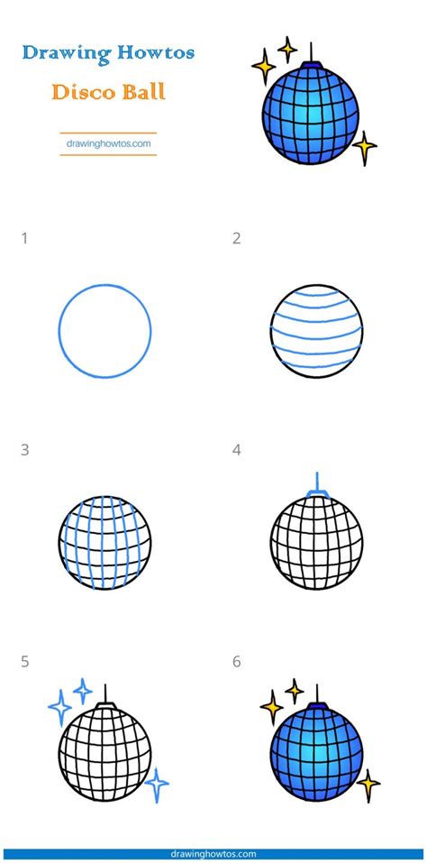 How To Draw A Disco Ball Step By Step Easy Drawing Guides Drawing