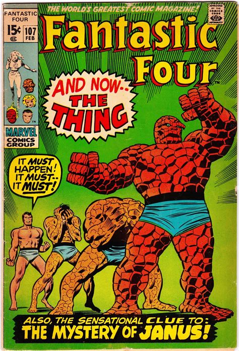 Fantastic Four 107 1st Series 1961 February 1971 Marvel Comics Grade