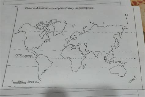 En El Planisferio Localiza Lo Siguiente A Oc Anos B Continentesc