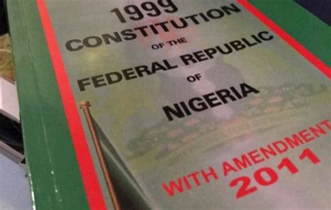 Features Of The 1999 Constitution In Nigeria Current