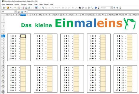 Übe das kleine einmaleins mit den lustigen arbeitsblättern von mathefritz. Das kleine Einmaleins Download | Freeware.de