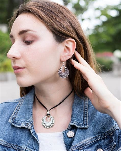 Boho Hippie Earrings For Women Boho Silver Earrings Gifts For Etsy