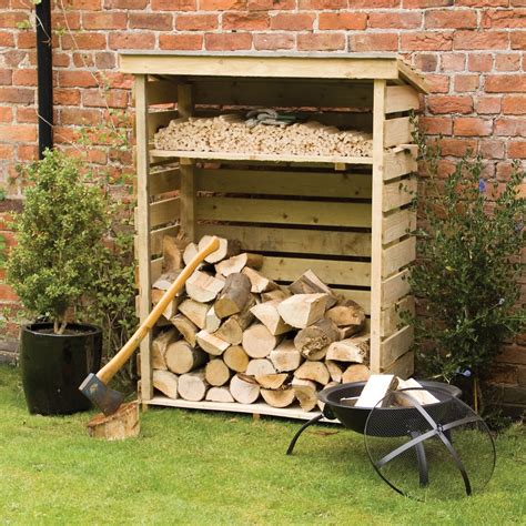 4x2 Pent Wooden Log Store Departments Diy At Bandq Wood Store