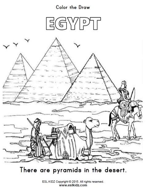 Egyptian Pyramid Coloring Page