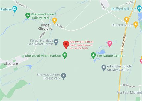 Sherwoodpines Map Rufford Park Lodge