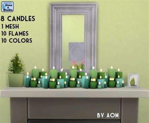8 Candles By Aom At Sims 4 Studio Sims 4 Updates