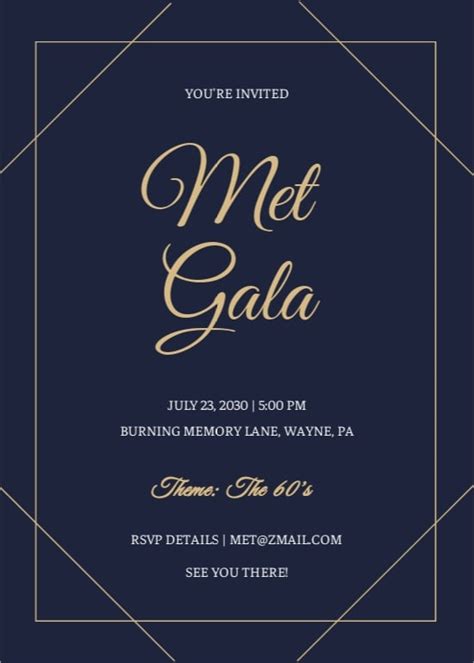 Gala Dinner Night Invitation Template Illustrator Word Apple Pages