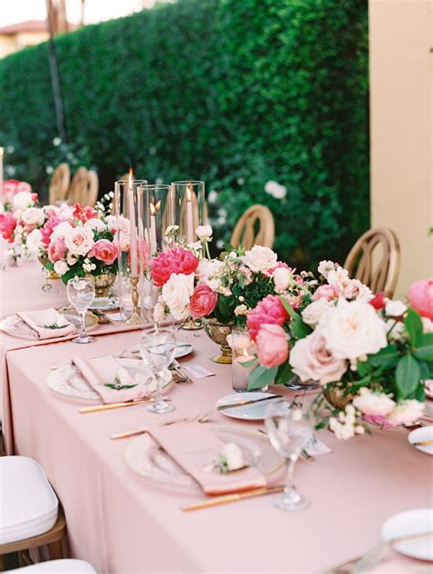 Pink Table Decorations Pink Centerpieces Wedding Decorations Tall